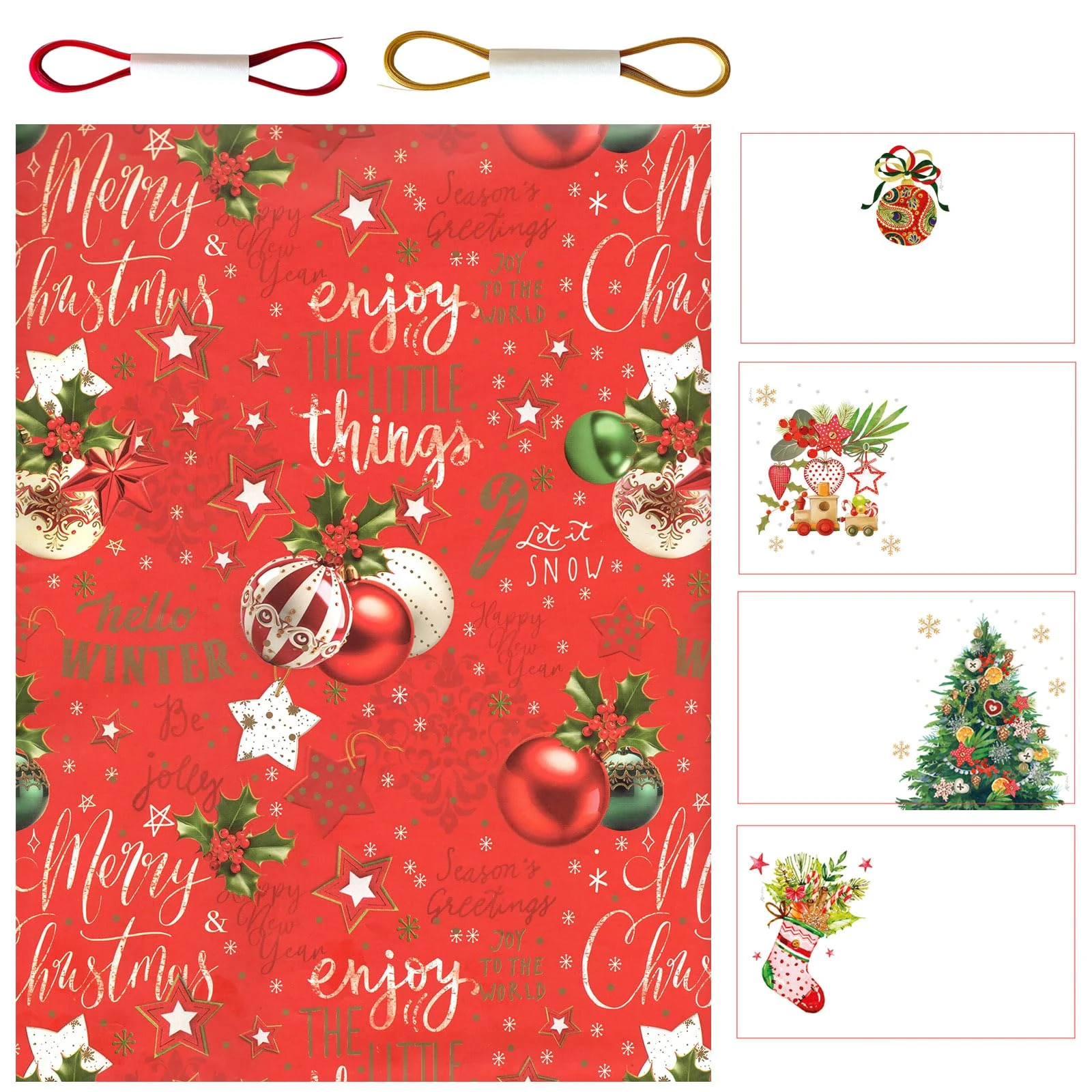 ARKRAFT christmas wrapping paper set of 4 sheets size 34 x 25 inch for gift pack (18-9380)