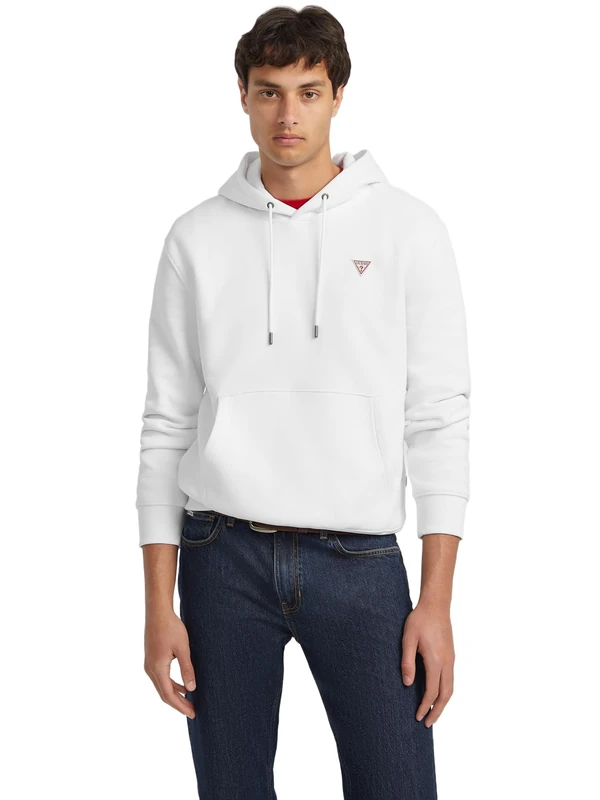 GUESS JEANS Man's SWEATSHIRT SWEATSHIRT GJ HOOD SLIM MINI TRIANG SWEAT L