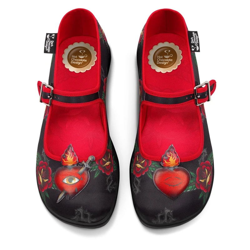Hot Chocolate Design Chocolaticas Heart Women's Mary Jane Flat Multicoloured HCD 38