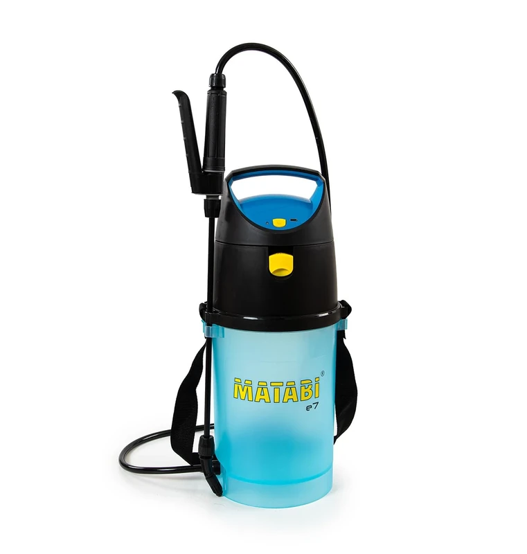 Matabi e7 - Electric Sprayer for Garden and Orchard - Battery-Powered Sulfate Sprayer - Autonomy >10 Tanks - USB-C Charging - Start/Stop System - Adjustable Nozzle - Translucent Tank - Easy to Use