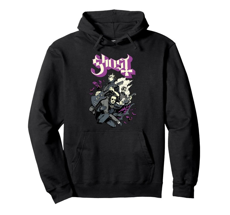Ghost Bats and Band Pullover Hoodie