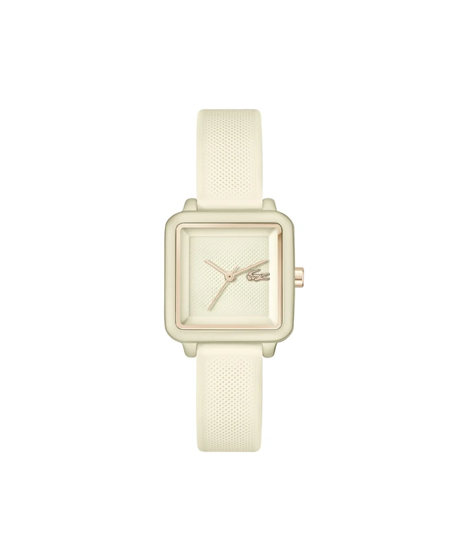 Lacoste Three Hand Quartz Movement Watch for Women LACOSTE.12.12 FLOW Collection with Champagne Silicone Bracelet - 2001385