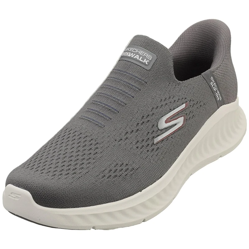 Skechers Men's Go Walk Now Sauntered Slip-On Sneakers, Charcoal Textile/Synthetic, 7 UK
