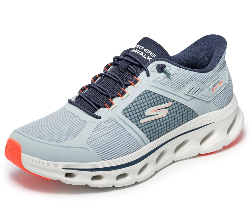 Skechers Men's Go Walk Glide Step 2.0 Zalor Hands Free Slip-ins Sneaker, Slate, 10 UK