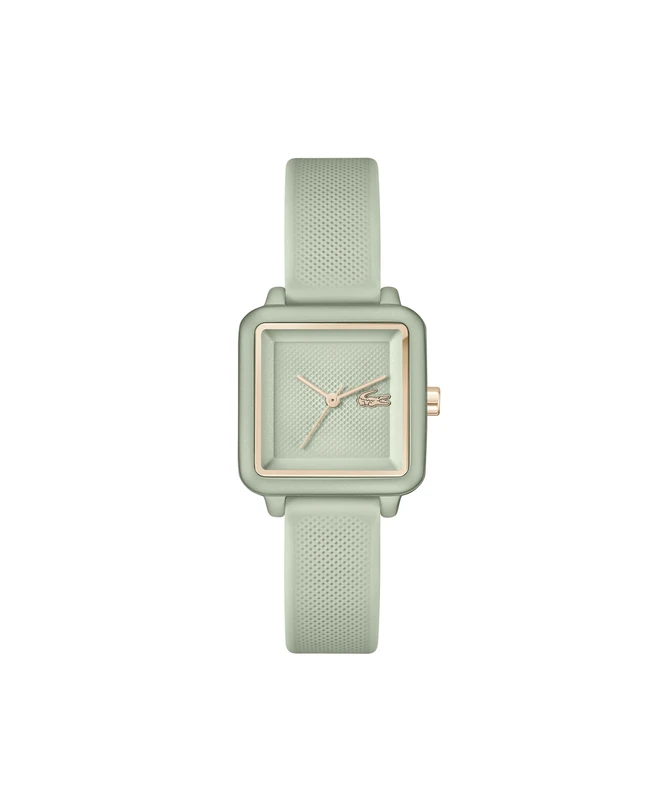 Lacoste Three Hand Quartz Movement Watch for Women LACOSTE.12.12 FLOW Collection with Sage Green Silicone Bracelet - 2001387