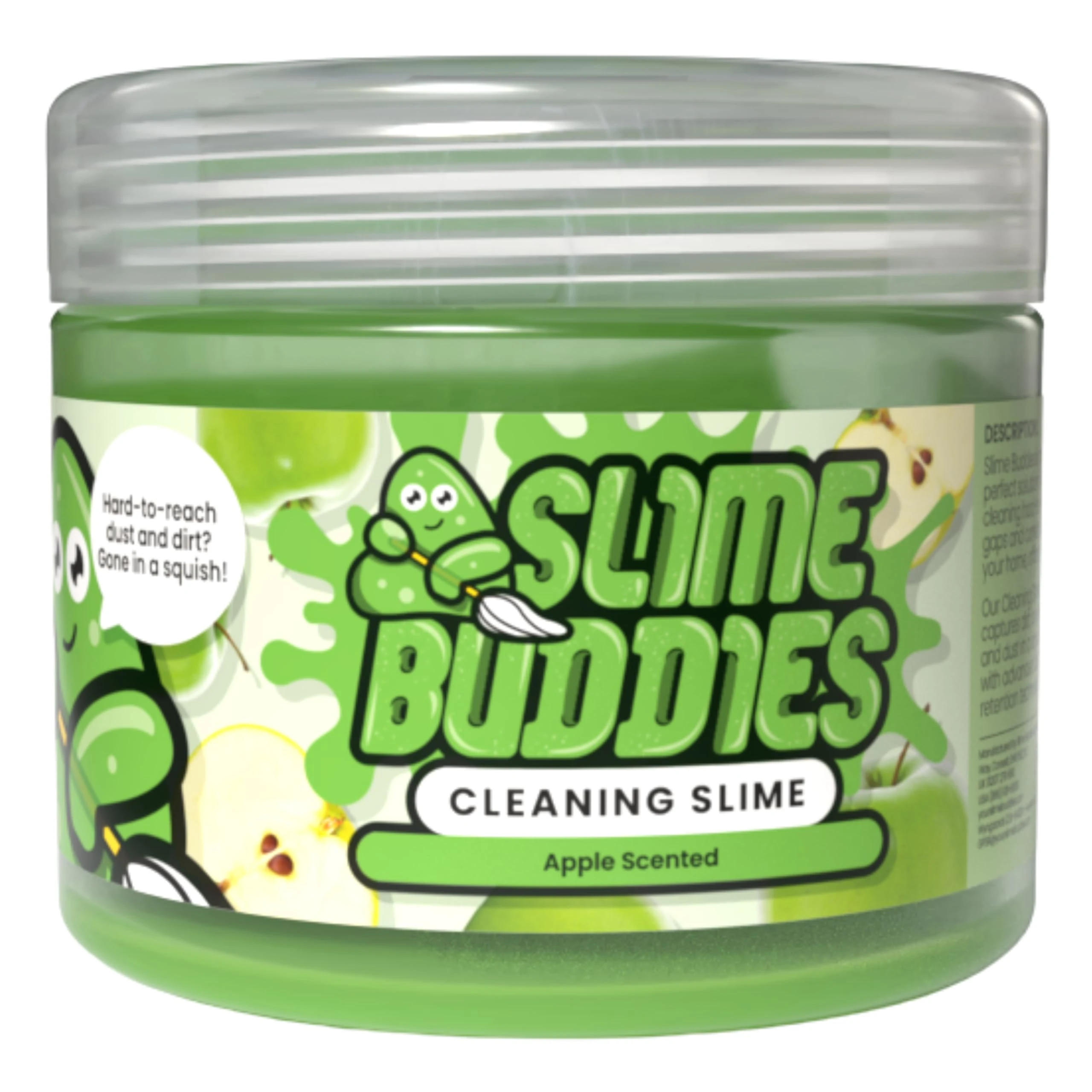 Slime Buddies Cleaning Putty Gel | Car Cleaning Gel for Air Vents & Interiors, Computer, Macbook & Laptop Keyboard Cleaner | Clean Hard to Reach Spaces | Surface Dust Cleaner | Apple Scent 160g