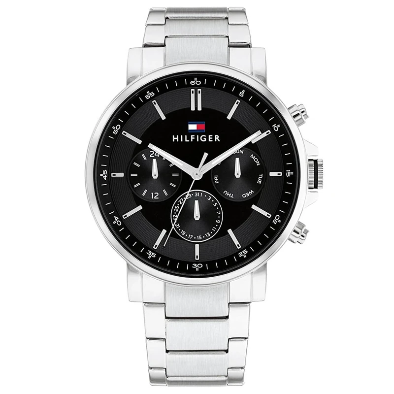 Tommy Hilfiger Analogue Multifunction Quartz Watch for Men with Silver Stainless Steel Bracelet - 1710667