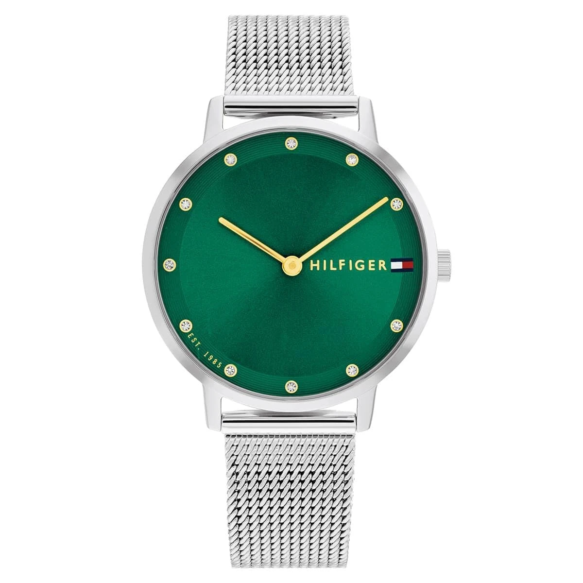 Tommy Hilfiger Two Hand Quartz Movement Watch for Women with Silver Stainless Steel Mesh Bracelet - 1782762