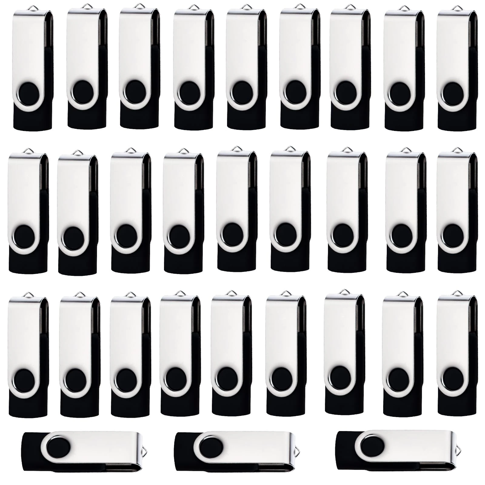 lcwamy 2GB USB Flash Drive 20 Pack Bulk Swivel USB Flash Drives Thumb Drive Pack USB2.0 Flash Drive 2GB Twister USB Drive