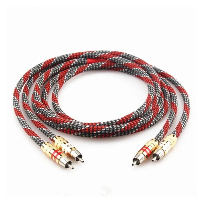 DREEK Hifi Cable Audio Cable 4N OFC Silver Plated Audio Cable Male To Male Amplifier Decoder(3.5 Meters)