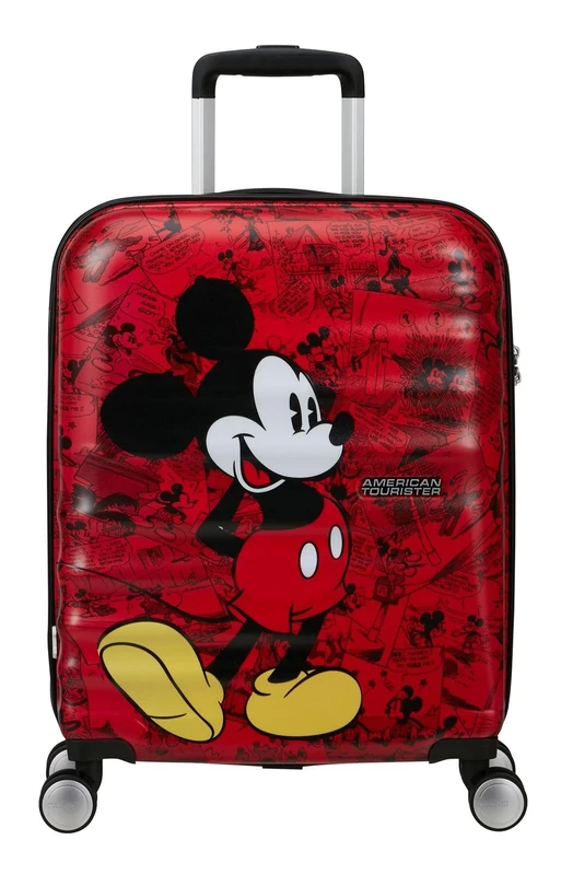 American Tourister Wavebreaker Disney FL - Spinner S, Hand Luggage, 55 cm, 36 L, Multicolor (Mickey Comics Red)