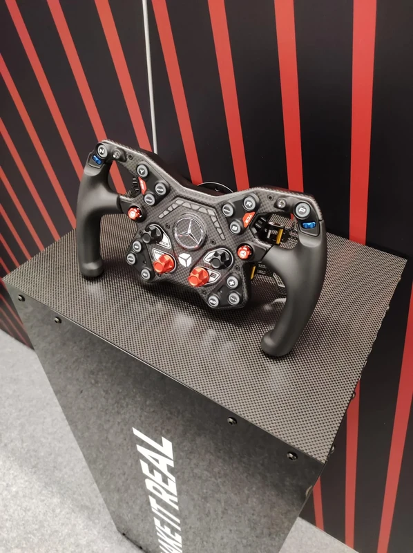 Cube Controls GTX2 Lenkrad, weiß/blau - 30 cm Grip