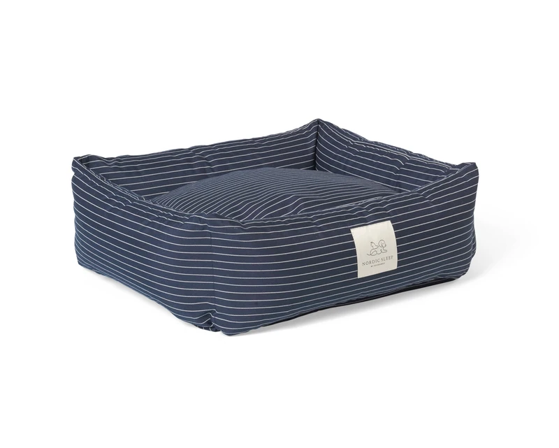 Fossflakes - PetBed Mini 50x45 Navy Pinstripe - (PET-BED-050-045-103)