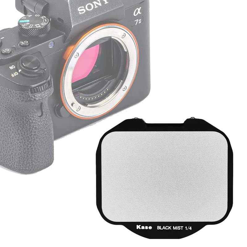 Kase Clip-in Black Mist 1/4 Diffusion Filter for Sony Mirrorless Full Frame Camera A7III A7IV A7RIV A7C, Mist Dream Cinematic Effect Filter for Video/Vlog/Portrait Photography