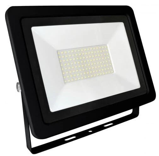 100W 6000K IP65 Black LED Floodlight Ideal for Outdoor Lighting and Commercial Spaces.