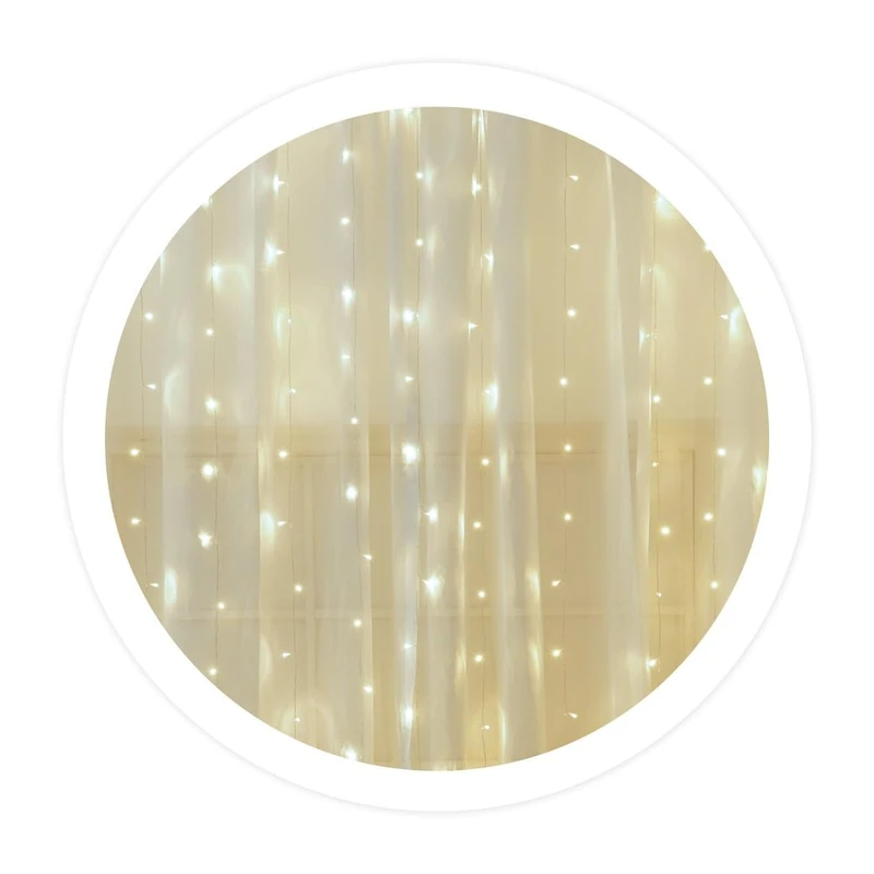 WatioWave LED Curtain Luminous 3X2M Cold Light