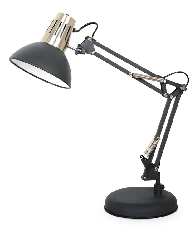 Black Articulated Flexo 1xE27, Flexible fit, Modern Design, Ideal for Desk Lighting and Reading.