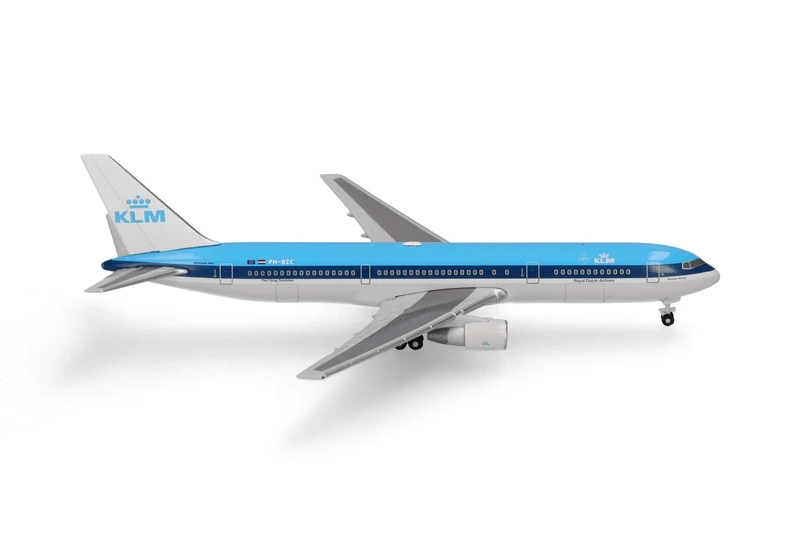 Herpa Model Aircraft KLM Boeing 767-300, miniature in 1:500 scale, collector's item, model without stand, metal