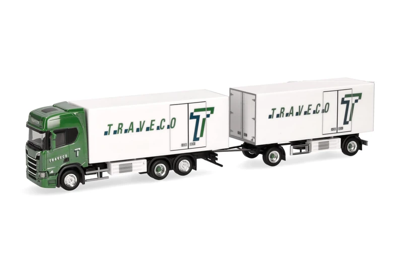 Herpa Scania CR20 HD Traveco Refrigerated Truck - 1:87 Scale