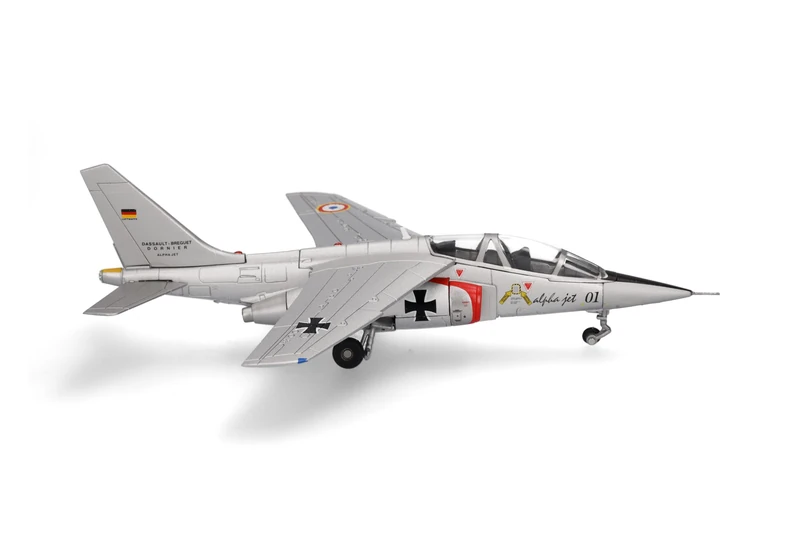 Herpa Model Aircraft Alpha Jet 01 Prototype, miniature in 1:72 scale, collector's item, model without stand, metal
