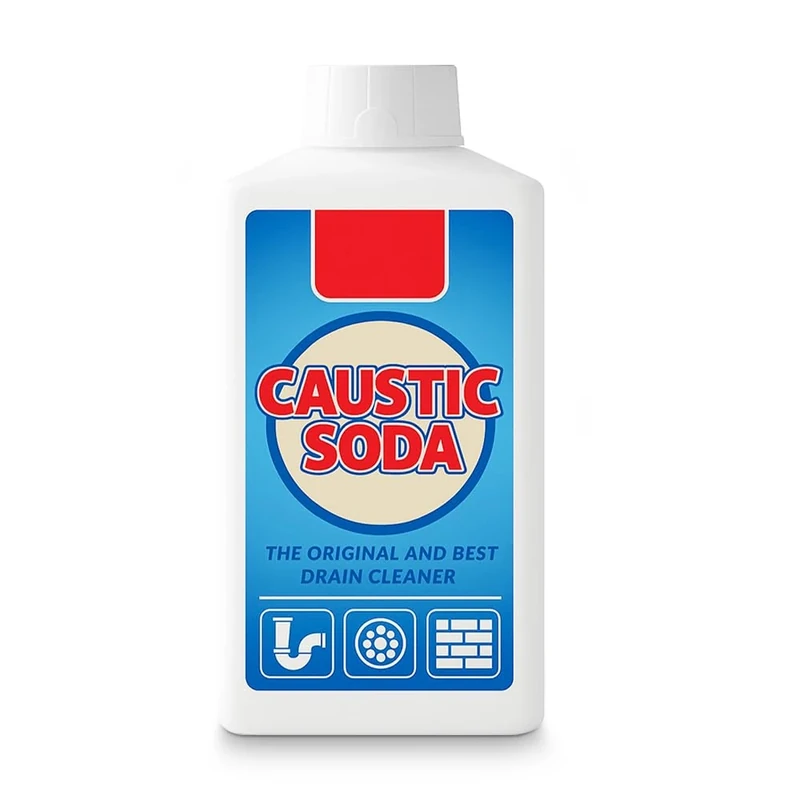 Caustic Soda Drain Unblocker Powder 1kg Professional Strength for Kitchen & Bathroom Sinks - Fast-Acting Pipe Cleaner - Removes Hair, Grease & Blockages