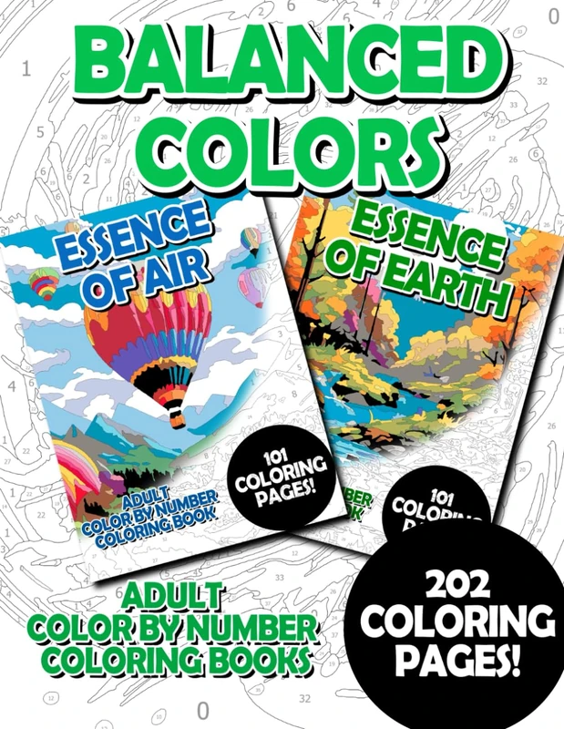 Balanced Colors: Adult Color by Number Coloring Book for Relaxing and Mindfulness (budget adult color by number coloring bundles) - Image 1