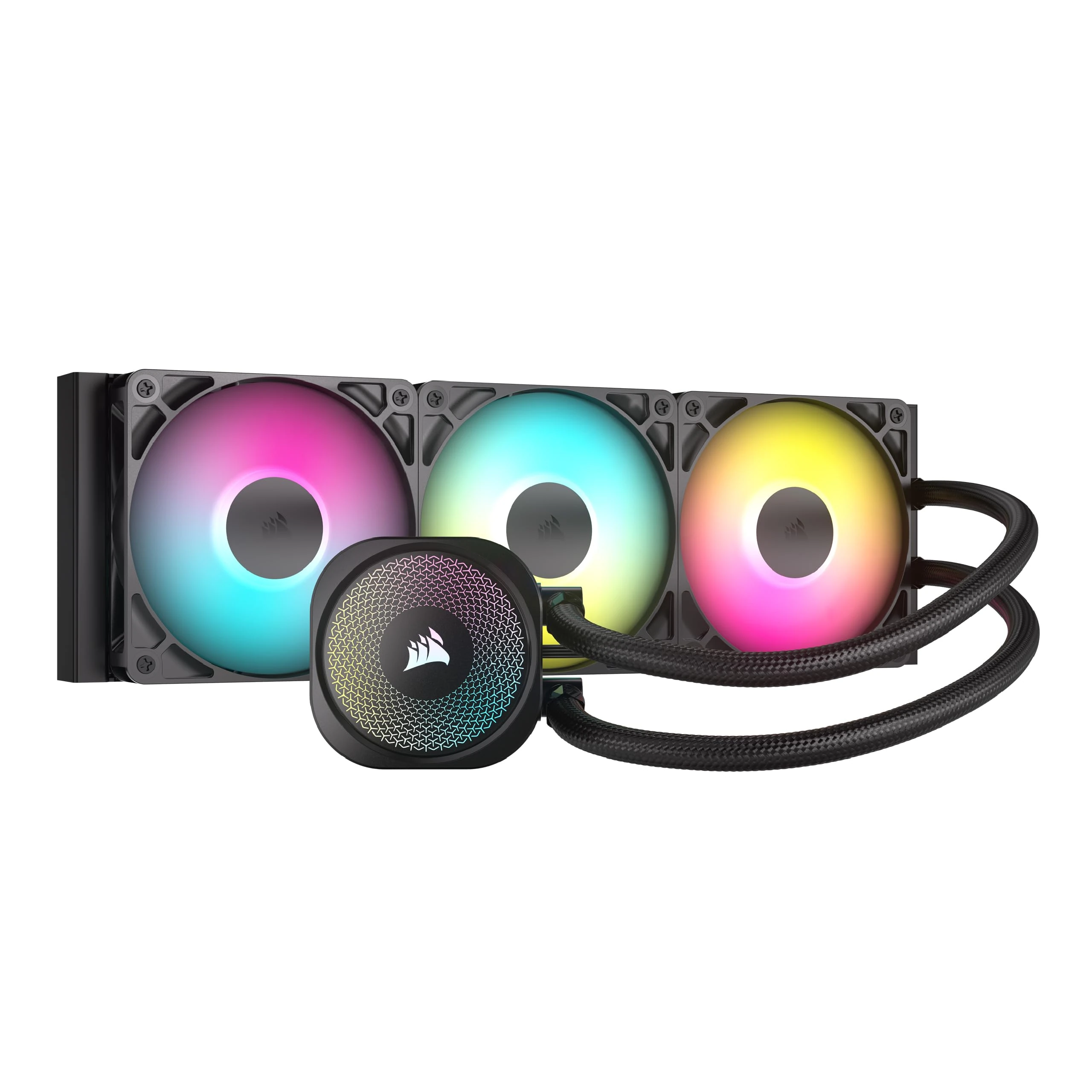 Corsair NAUTILUS 360 RS ARGB Liquid CPU Cooler – 360mm AIO – Low-Noise – Direct Motherboard Connection – Daisy-Chain – Intel LGA 1851/1700, AMD AM5/AM4 – 3x RS120 ARGB Fans Included – Black