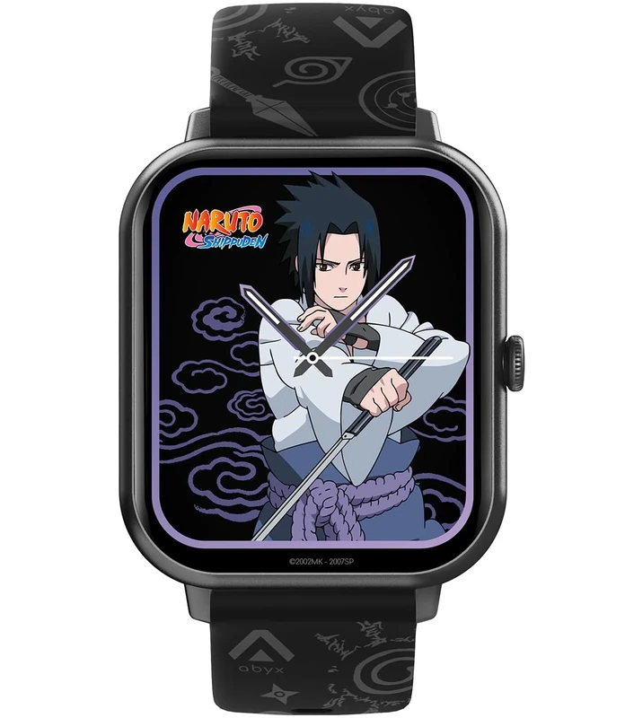 Abyx FIT Touch 3 Naruto Edition Smart Watch - Bluetooth Calling, 123 Modes, 1.83" TFT Full Touch Screen, IP67 Waterproof, Health Functions, Push Notifications (Sasuke) - Image 1