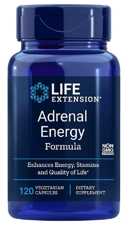 Life Extension - Adrenal Energy Formula | Support for Healthy Adrenal Function and Stress Management - 120 Capsules