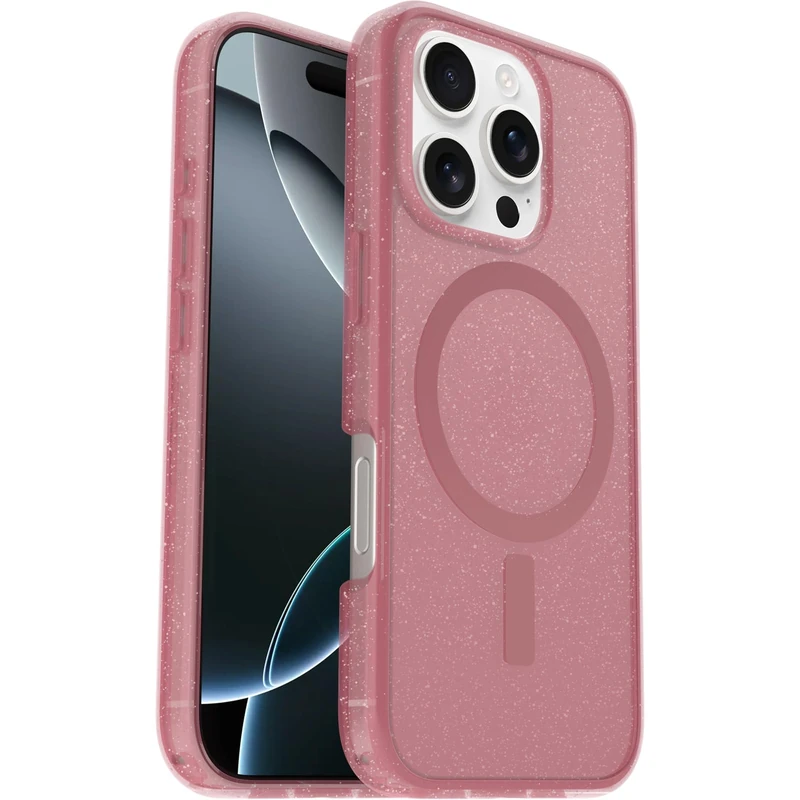 OtterBox Symmetry Clear MagSafe Case for iPhone 16 Pro, Pink