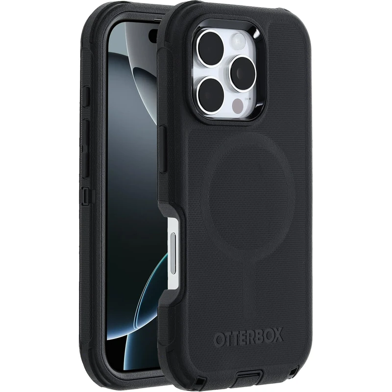 OtterBox Defender MagSafe Case for iPhone 16 Pro, Black