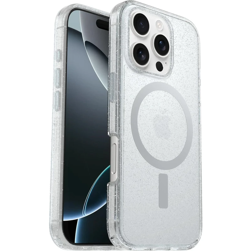 OtterBox Symmetry Clear MagSafe Case for iPhone 16 Pro, Stardust
