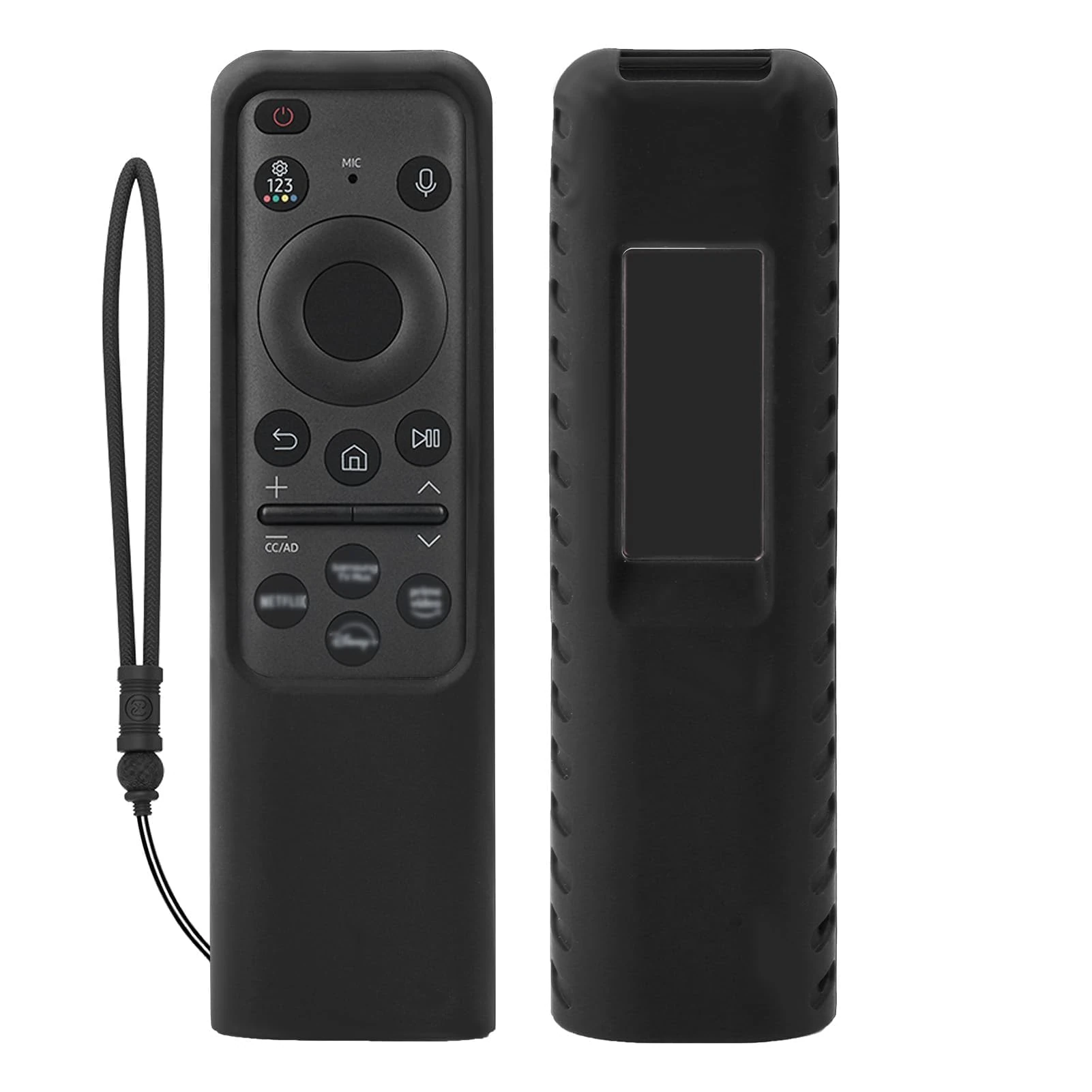 Silicone Controller Case for Samsung SolarCell Smart TV 2023, TM2360E/TM2361E, BN59-01432A/J Non-Slip Remote Protector with Lanyard