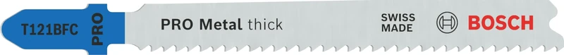 Bosch 25 x PRO Metal Thick T121BFC Jigsaw Blades (for Sheet Steel, Length 92 mm, Professional Accessories Jigsaw)