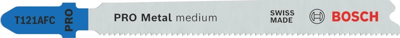 Bosch 100 x Pro Metal Medium T121AFC Jigsaw Blades (for Sheet Steel, Length 92 mm, Professional Accessories Jigsaw)