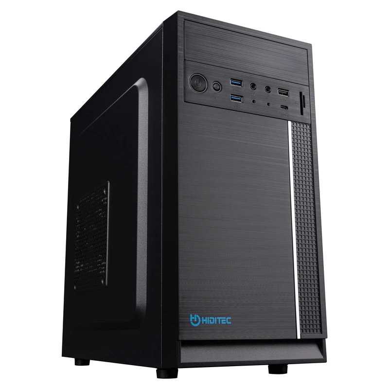 Hiditec ATX CHA010045 Half Tower Case - Black