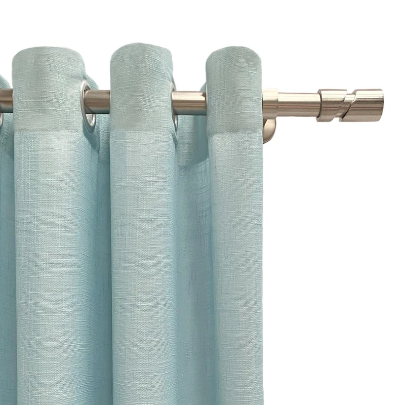 Alexandra House Living Curtain Rustik Turquoise 300 x 270 x 1 cm Translucent