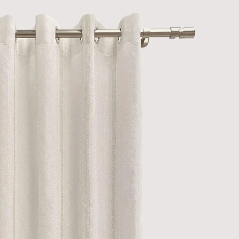 Alexandra House Living Cardigan Curtain Beige 140 x 270 x 1 cm Translucent