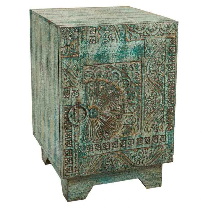 Alexandra House Living Blue Bedside Table 40 x 56 x 37 cm