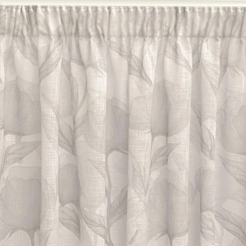 Alexandra House Living Curtain Sofia Grey 140 x 270 x 1 cm Translucent