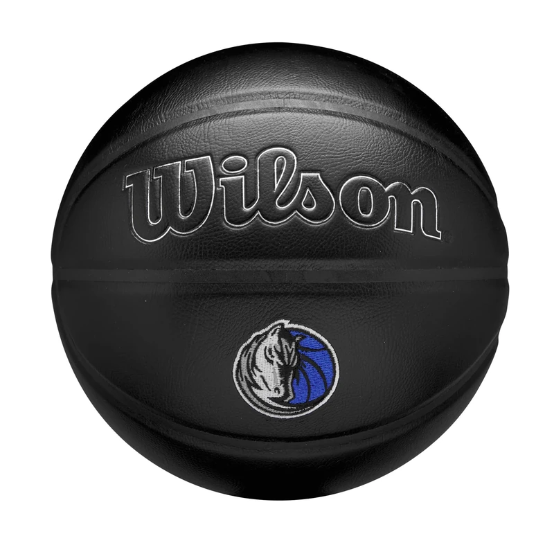 Wilson NBA Team Premiere Basketball, Featuring a Dynamic Depth Design With Textured Snakeskin, and Embroidered Team Patch, Team: Dallas Mavericks, Colour: Black, Size: 7