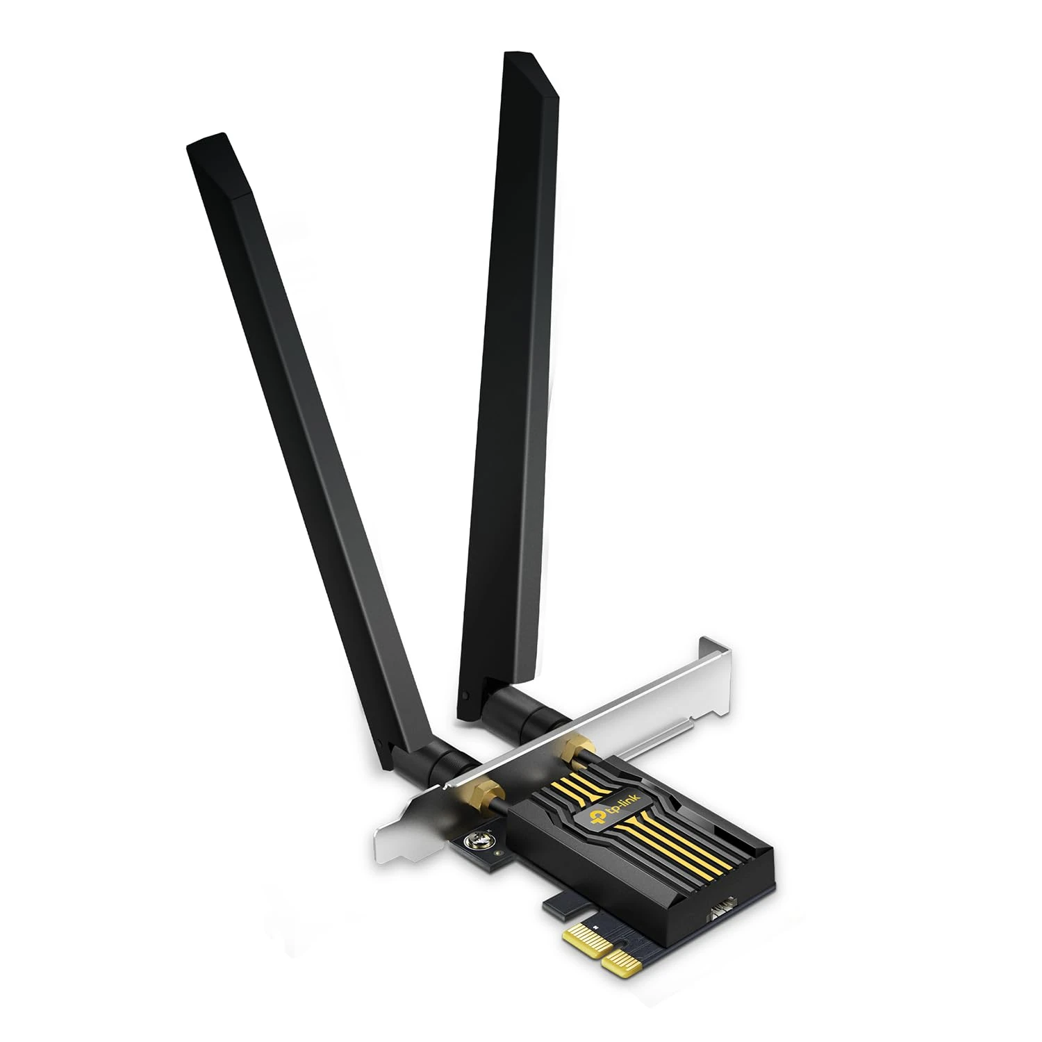 TP-Link - Wi-Fi 7 BE6500 PCIe WiFi Card for Desktop PC (Archer TBE400E) - Bluetooth 5.4, WPA3, Tri-band 2882Mbps, Multi-directional Antennas and USB Drive for quick installation (Only
