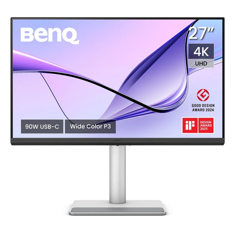 BenQ MA270U 27 inch 4K 3840x2160 Monitor for MacBook Pro/Air, Dual USB-C, 90W Power Delivery, Mac Color Match, USB Hub, Brightness & Volume Control on Mac, Adjustable Stand, P3 Color Gamut
