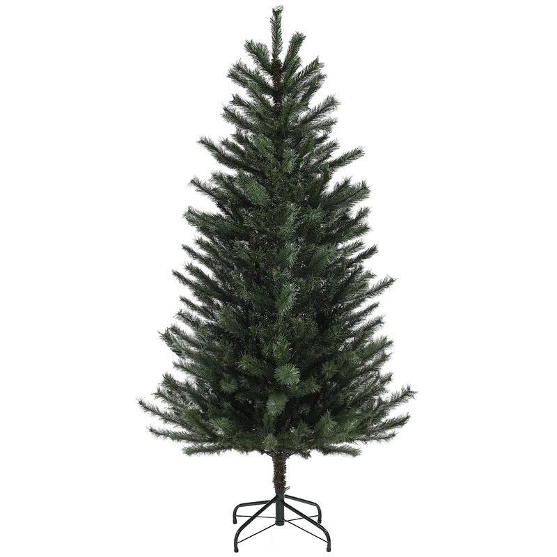 HOMCOM 180cm Artificial Christmas Tree with Steel Stand Folding 467 Branches Realistic Christmas Decoration Green