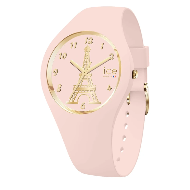 Ice-Watch - ICE cocorico Eiffel tower Soft pink - Girl's wristwatch with silicon strap - 023246 (Small -)