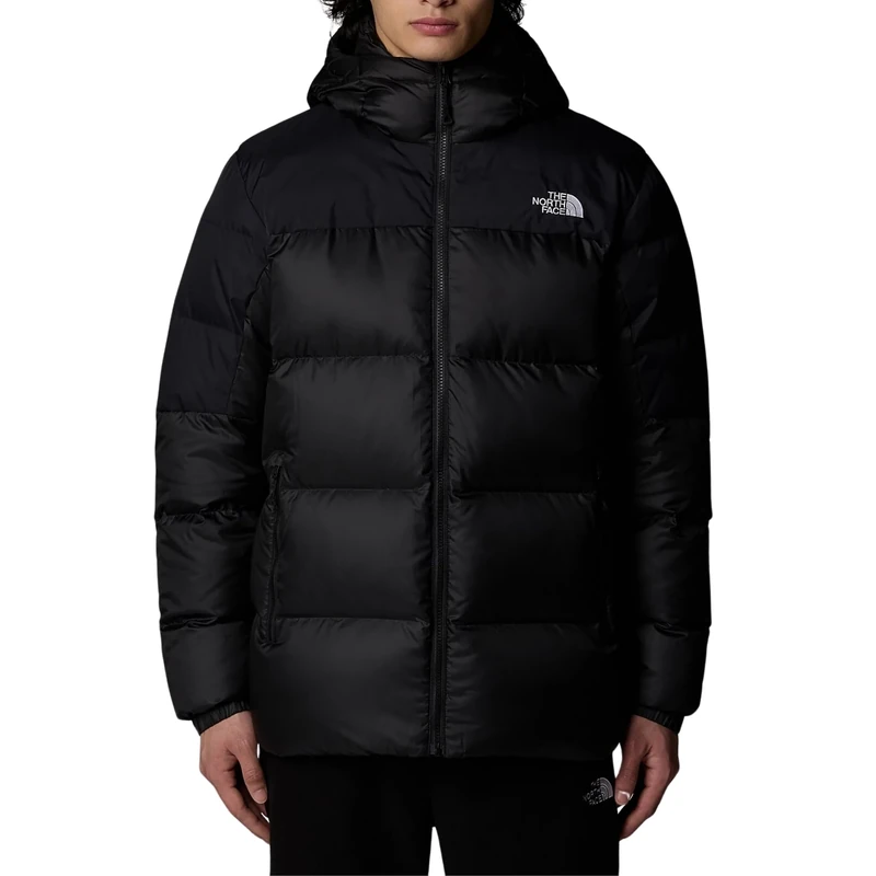 The North Face Men's Diablo Down Hoodie Jacket, Tnf Black Heather/Tnf Blk, XS