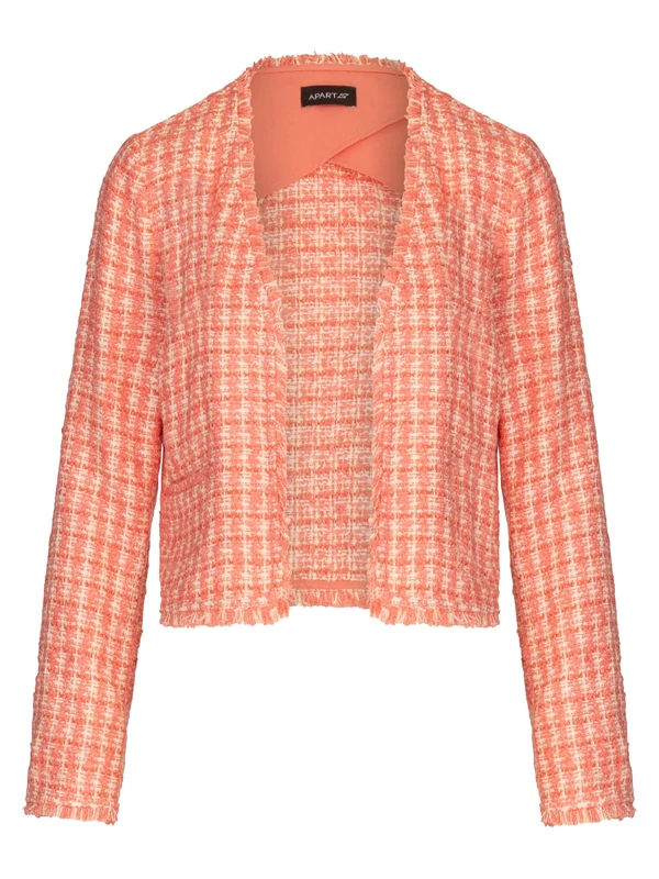 APART Fashion Women's Boucleblazer Blazer, Coral Multicoloured, 12
