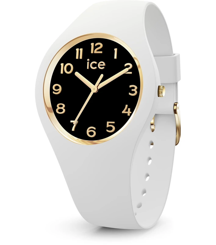 Ice-Watch - ICE glam White black - Women's wristwatch with silicon strap - 022586 (Small +)