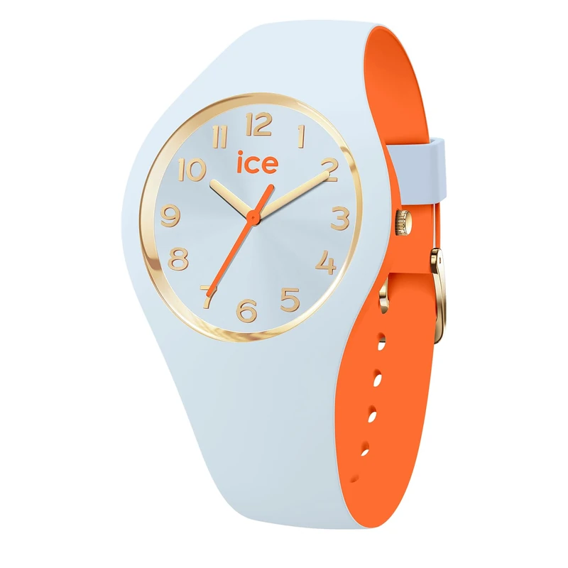 Ice-Watch - ICE duo chic Light blue orange - Women's wristwatch with silicon strap - 023278 (Small)
