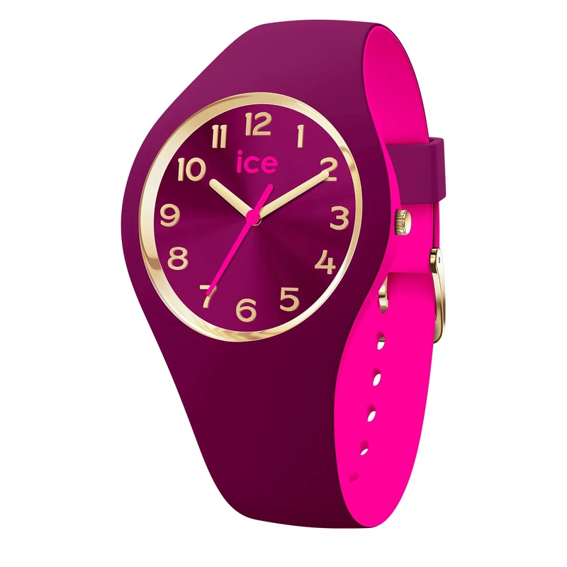 Ice-Watch - ICE duo chic Burgundy pink - Women's wristwatch with silicon strap - 023276 (Small)